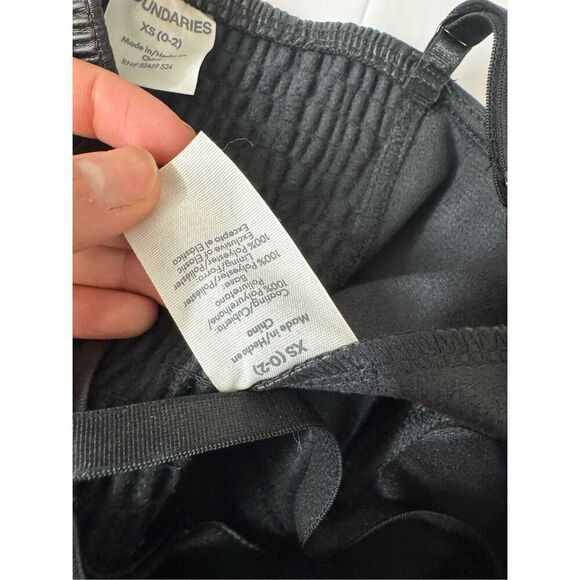 Faux leather black corset crop top - Picture 2 of 8